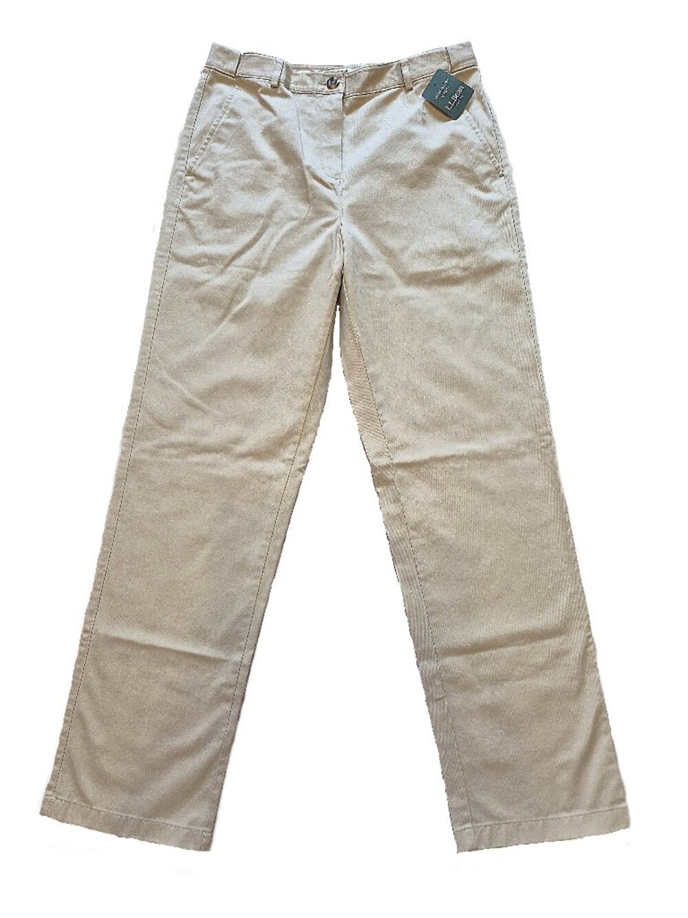 NWT LL Bean Classic Fit Wrinkle Free Cotton Khaki Pants Chinos Women's Sz 8 Tall